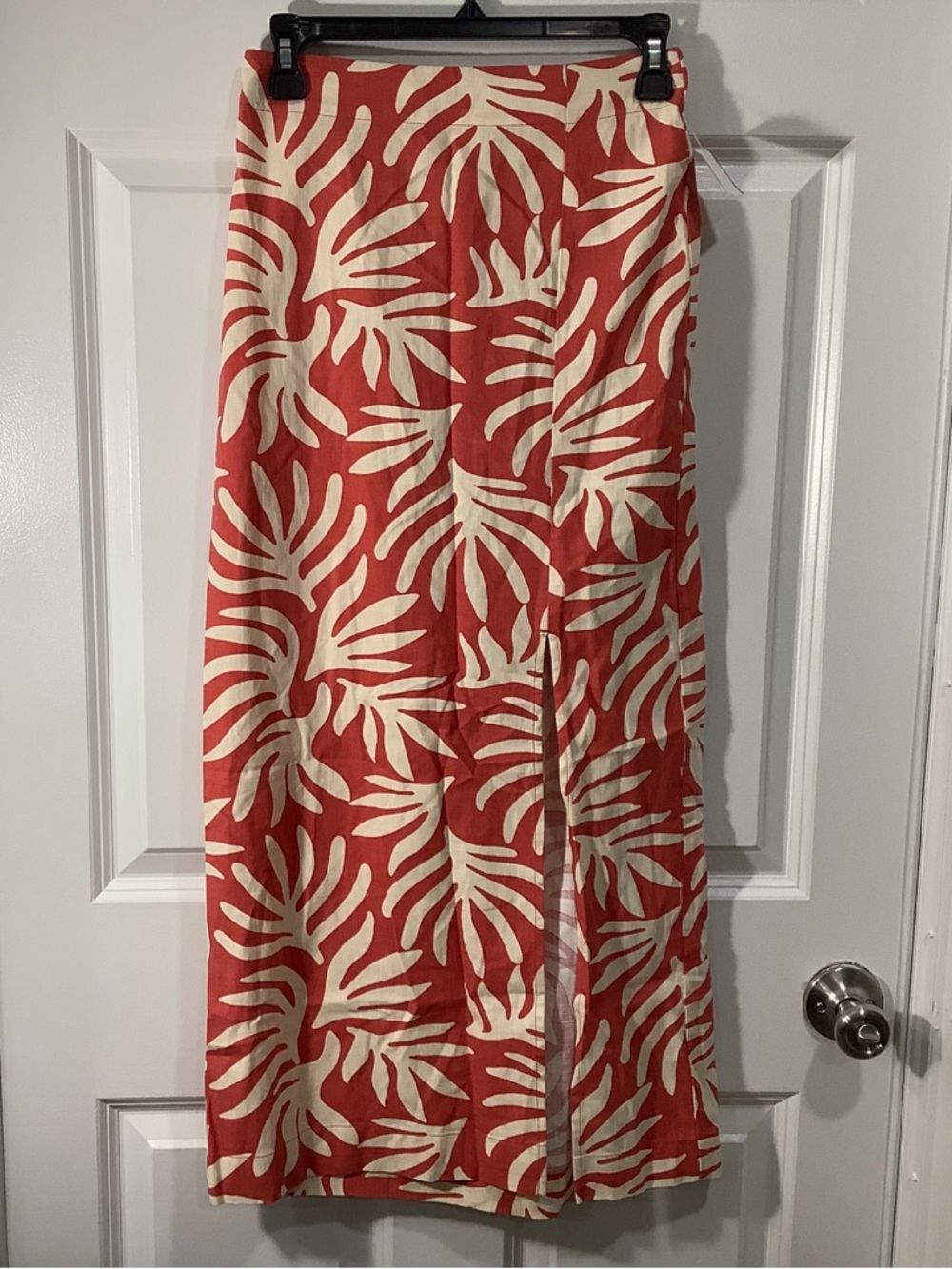 a new day orange and Cream Striped Maxi Skirt size XS. NWT.
